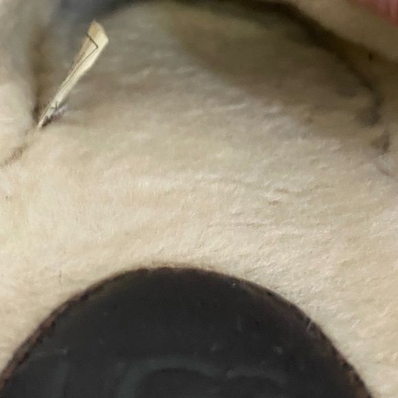 Ugg Mens Brown Leather Sherpa Lounge Slippers- Sz-10 - Picture 8 of 16